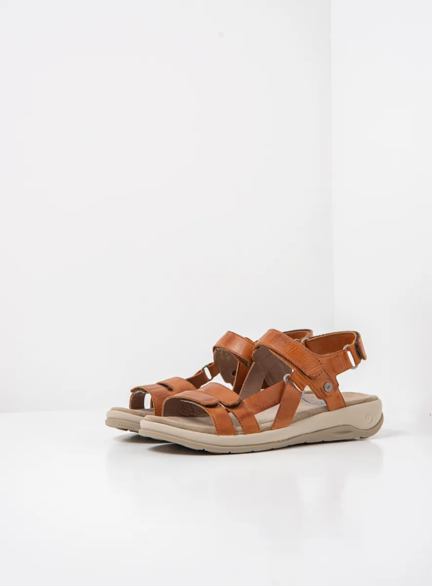 Wolky Manilla - Leder cognac Sandalen für damen