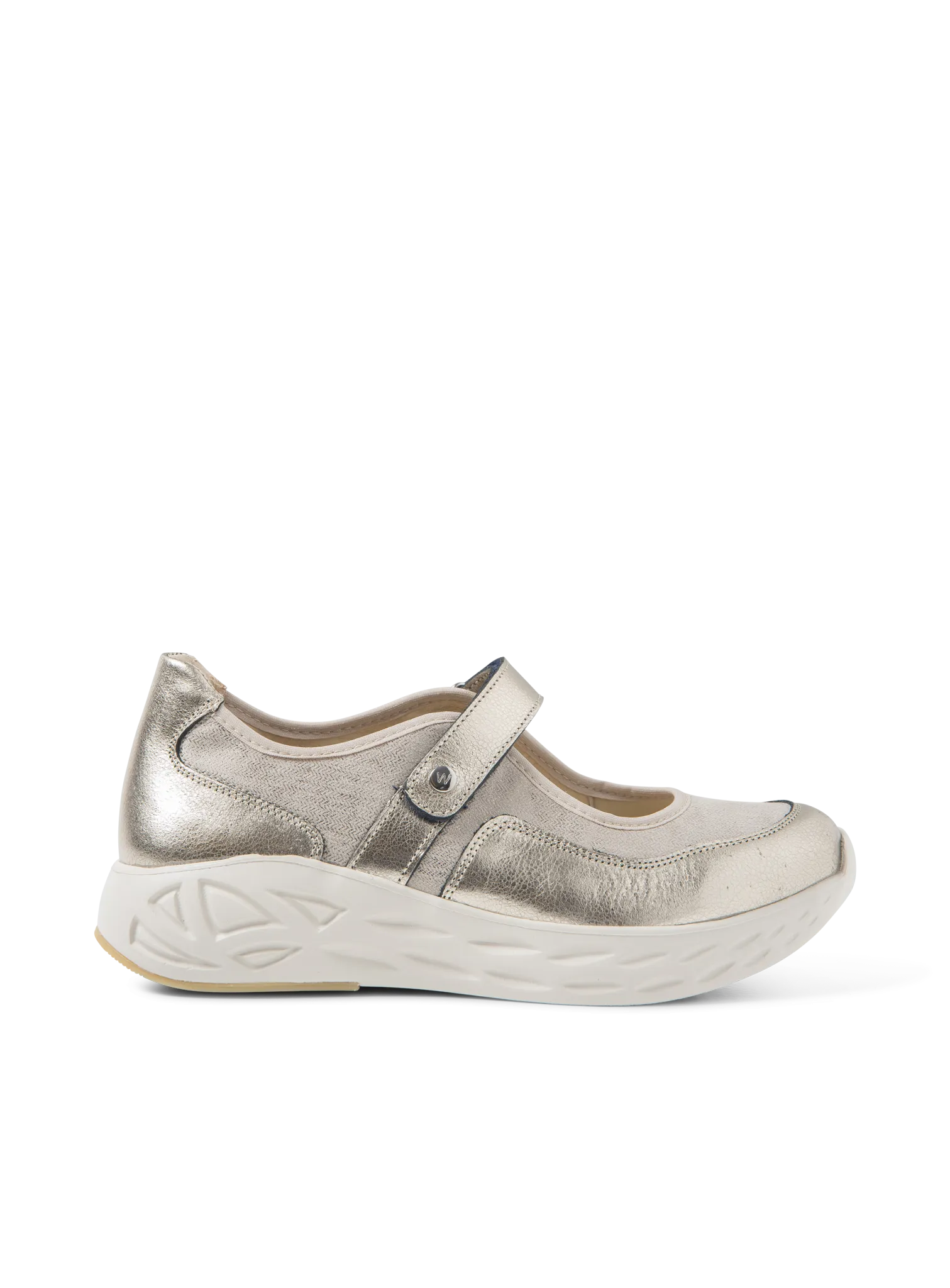 Wolky Spring S2F - Leder Kombi Stretch champagne Riemchenschuhe für damen