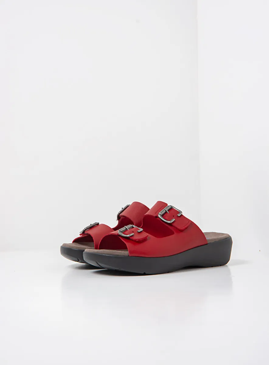 Wolky Newport - Biocare vegan rot Pantoletten für damen