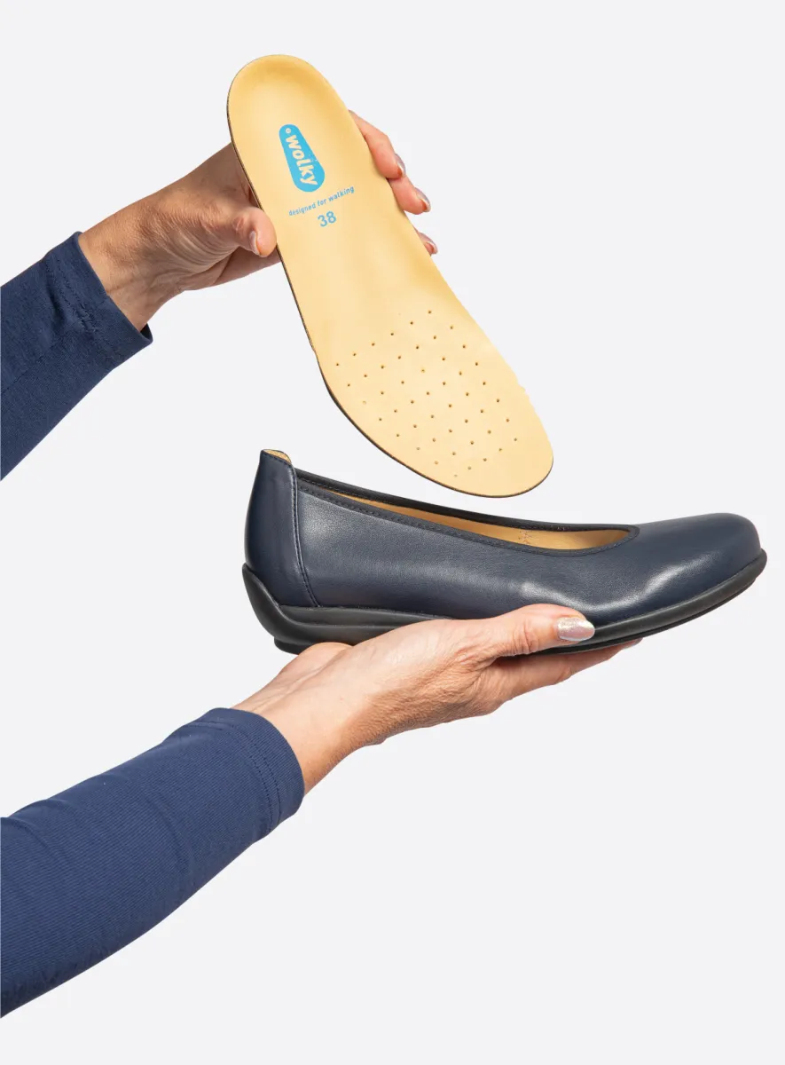 Wolky Ballerinas 00386 Duncan F2F 80800 Biocare vegan blau