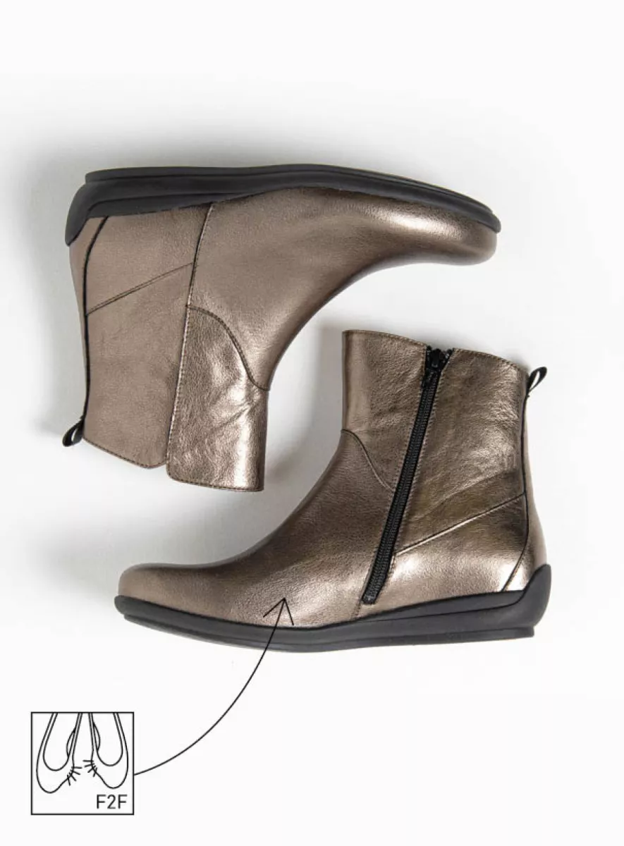 Wolky Stiefel 00388 Ryland F2F 23203 Leder metallic bronze