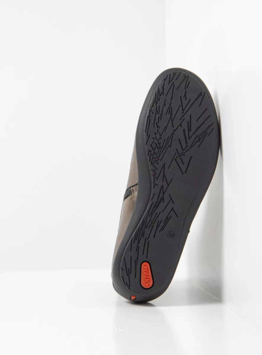 Wolky Stiefel 00388 Ryland F2F 23203 Leder metallic bronze