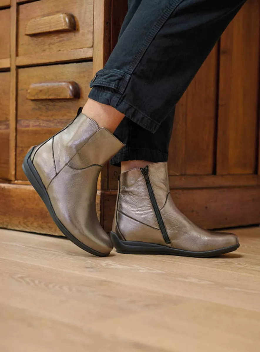 Wolky Stiefel 00388 Ryland F2F 23203 Leder metallic bronze