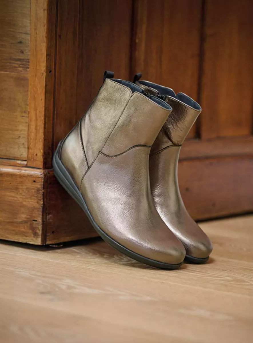 Wolky Stiefel 00388 Ryland F2F 23203 Leder metallic bronze