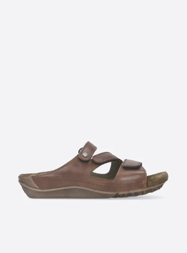 Wolky Jasper - Leder cognac Pantoletten für damen