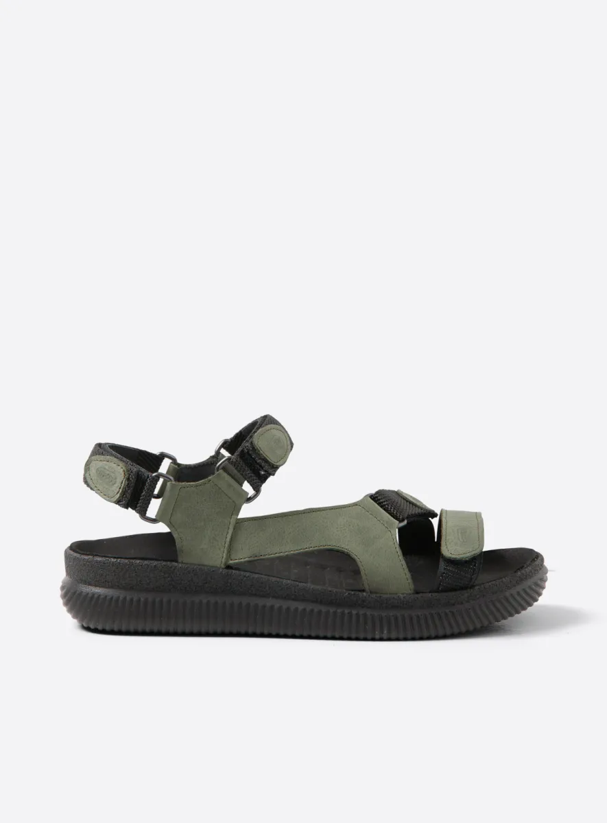 Wolky Energy Lady - gefettetes Leder salbeigrün Sandalen für damen