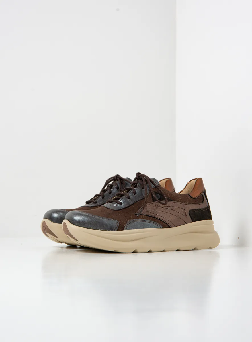 Wolky Nova S2F - Leder Kombi Stretch braun Atmungsaktive Schuhe für damen