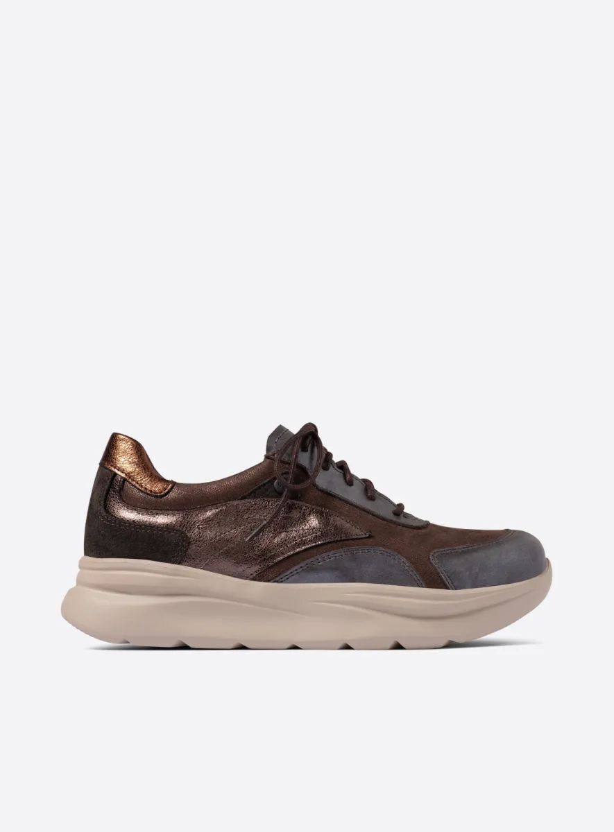 Wolky Nova S2F - Leder Kombi Stretch braun Atmungsaktive Schuhe für damen
