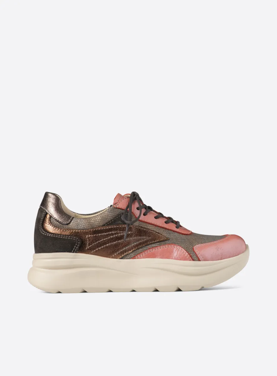 Wolky Nova S2F - Leder Kombi Stretch Lava rot Atmungsaktive Schuhe für damen