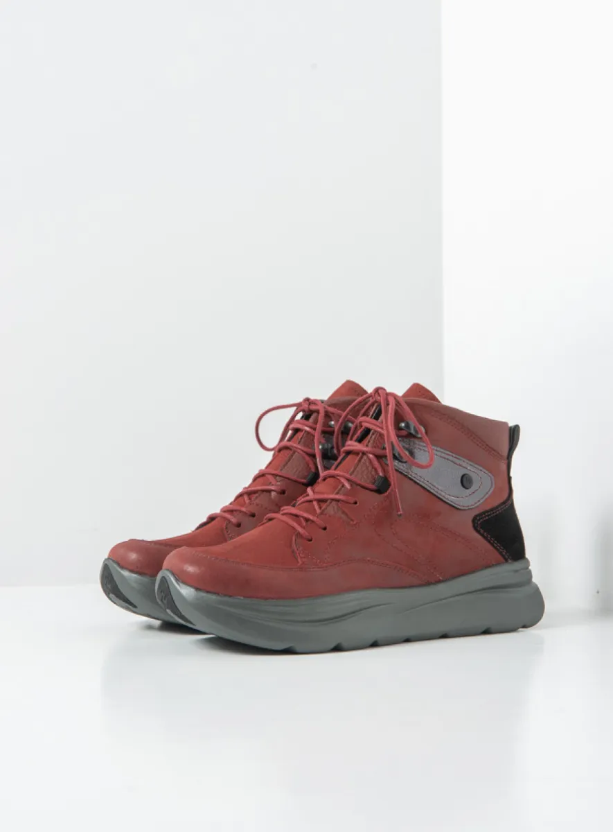 Wolky Apex - Leder Kombi Stretch kirschrot Atmungsaktive Schuhe für damen