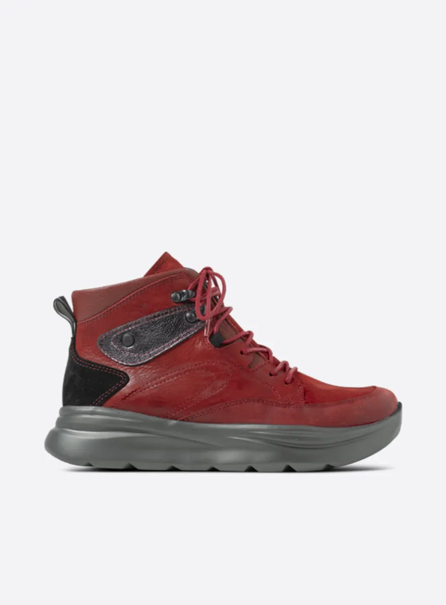 Wolky Apex - Leder Kombi Stretch kirschrot Atmungsaktive Schuhe für damen