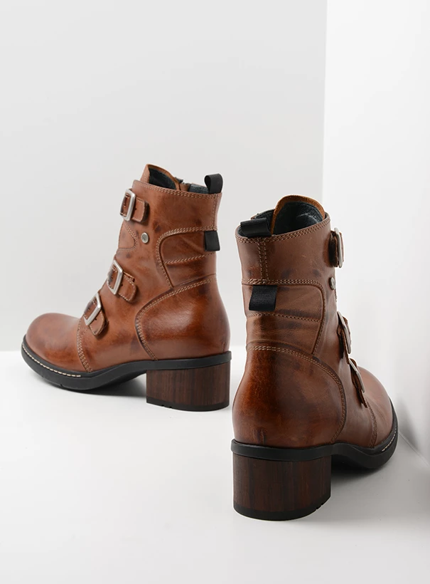 wolky bikerboots 01268 canmore 37430 leder cognac back