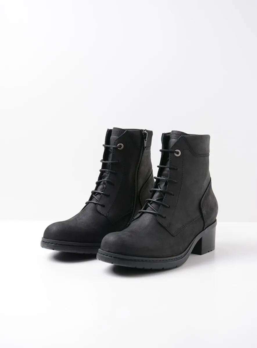 Wolky Edson - Nubukleder schwarz Stiefeletten für damen