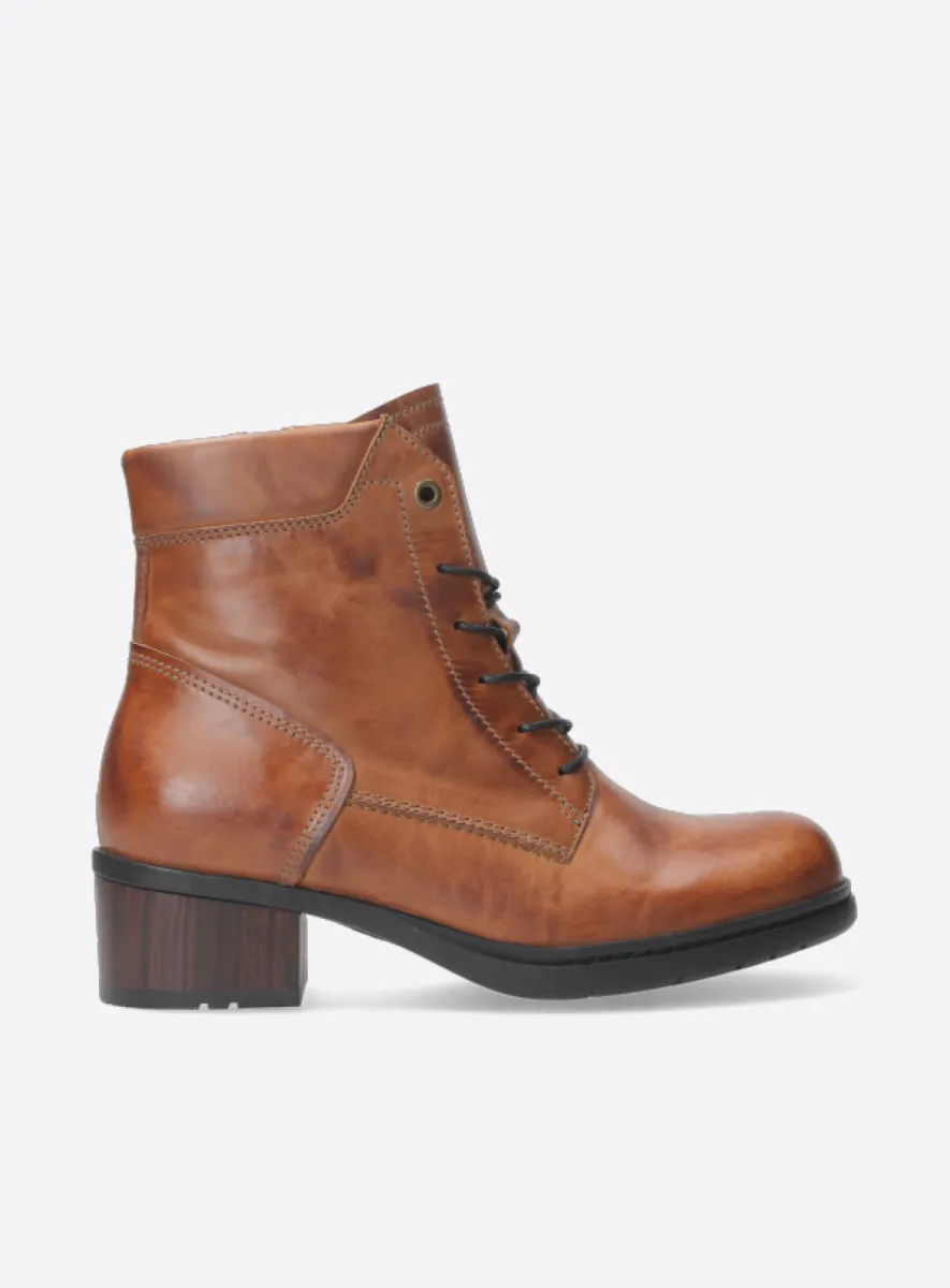 Wolky Edson - Leder cognac Stiefeletten für damen