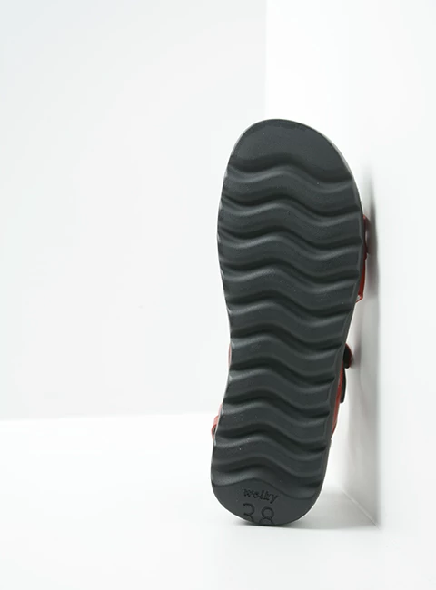 wolky sandalen 01525 mile 50500 rood leer sole