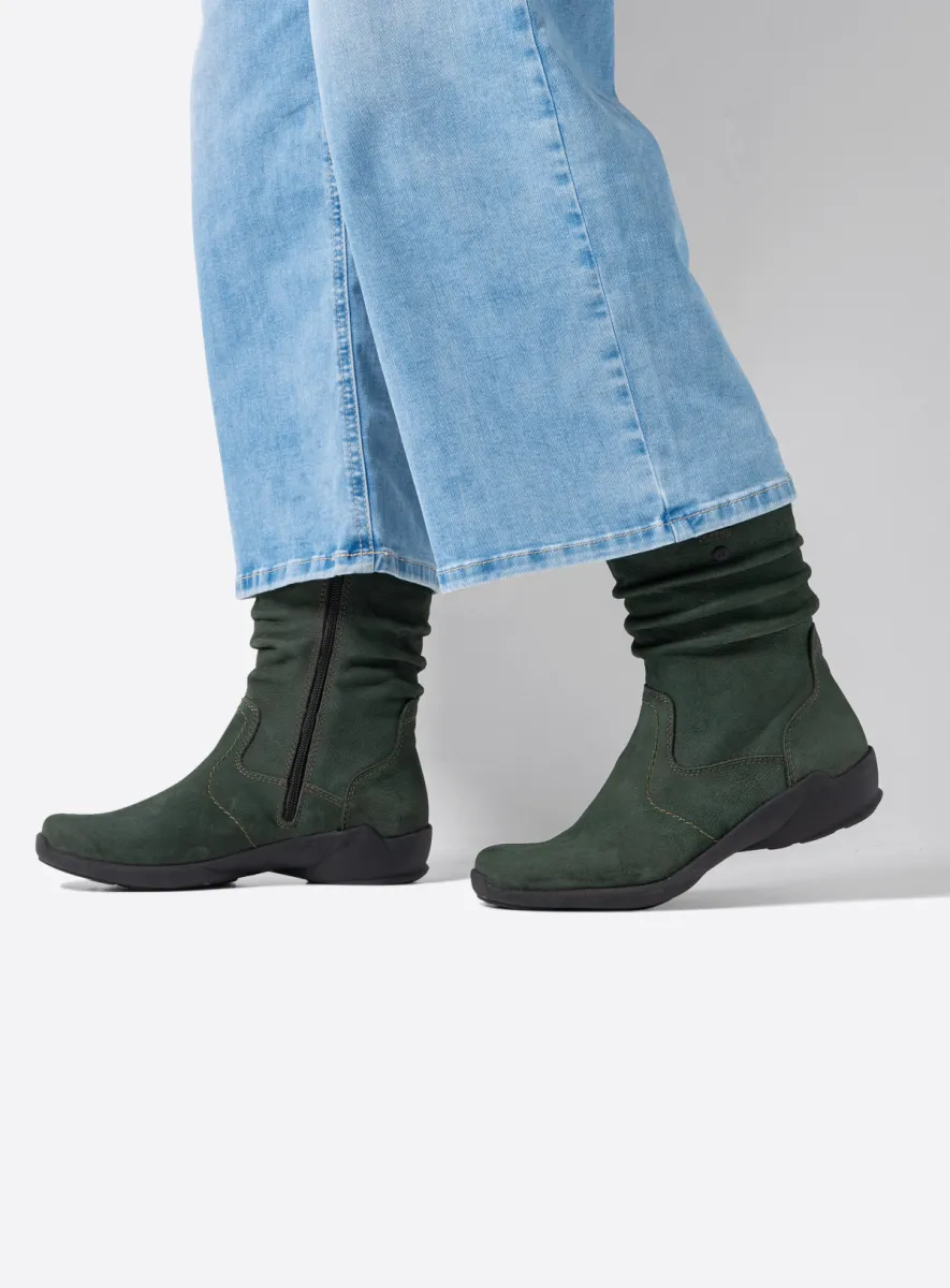 Wolky Stiefel 01572 Luna 11719 Nubukleder grün