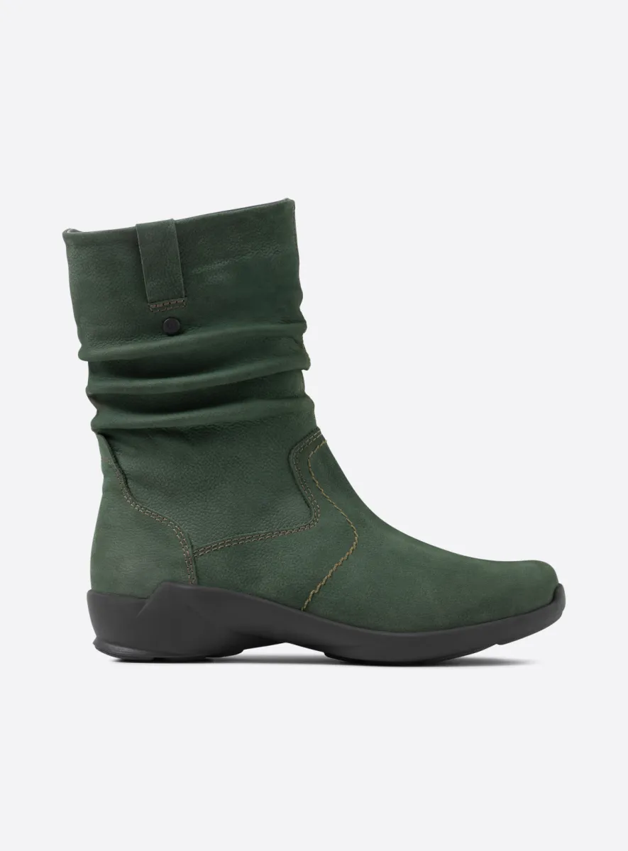 Wolky Stiefel 01572 Luna 11719 Nubukleder grün