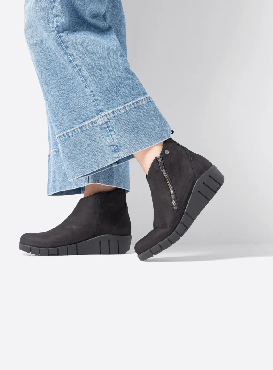 Wolky Stiefel 01782 Phoenix HV 14000 Nubukleder schwarz