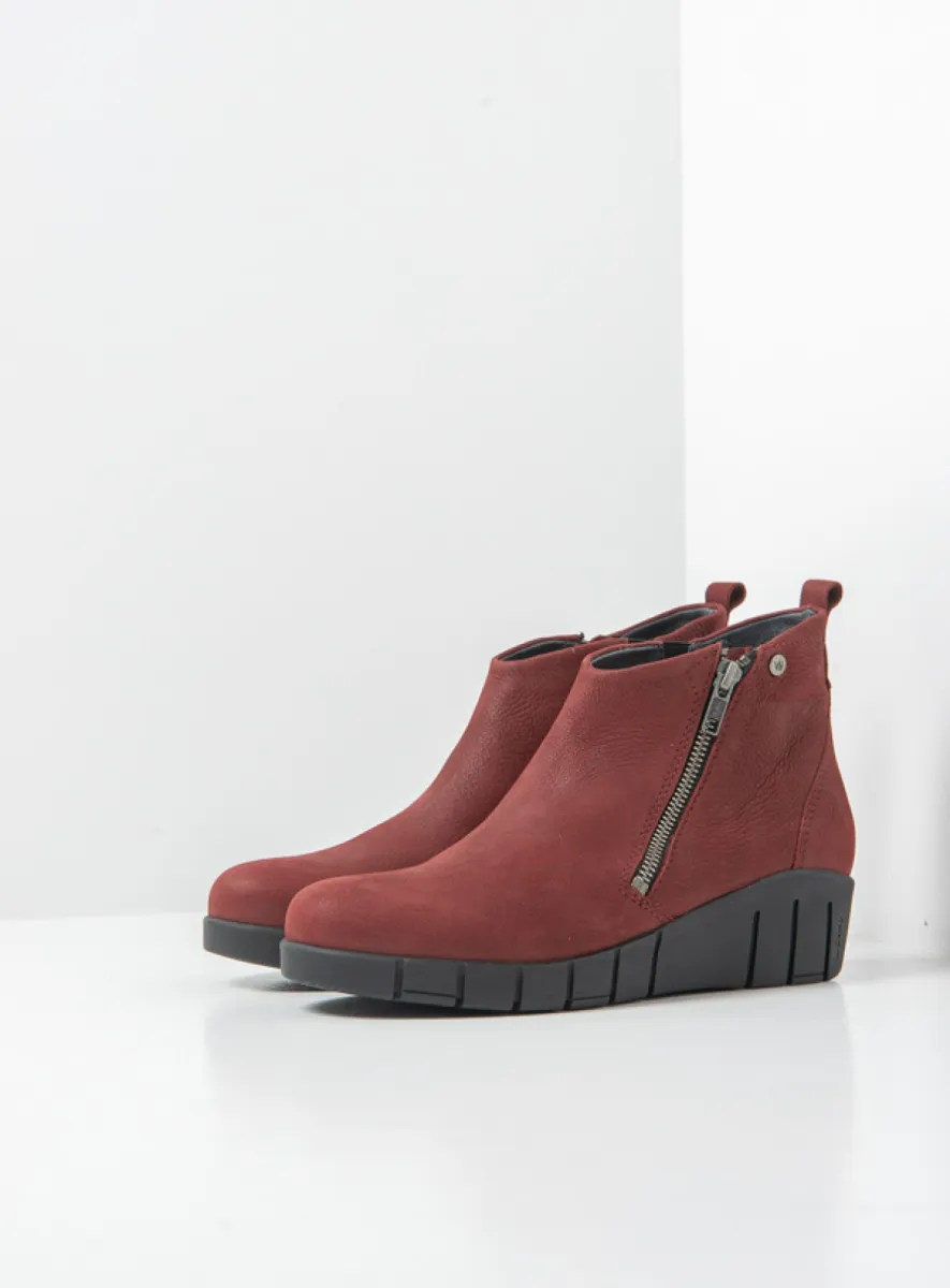 Wolky Phoenix HV - Nubukleder bordeauxrot Ankle Boots für damen