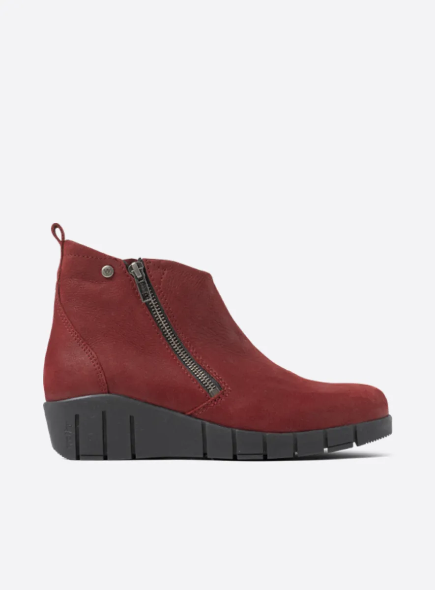 Wolky Phoenix HV - Nubukleder bordeauxrot Ankle Boots für damen