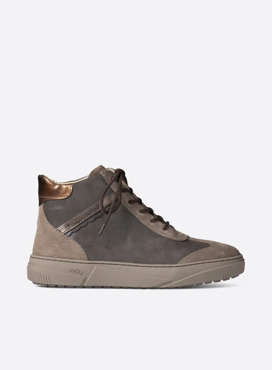 Wolky Sapri - Veloursleder taupe Bequeme Sneaker für Damen für damen