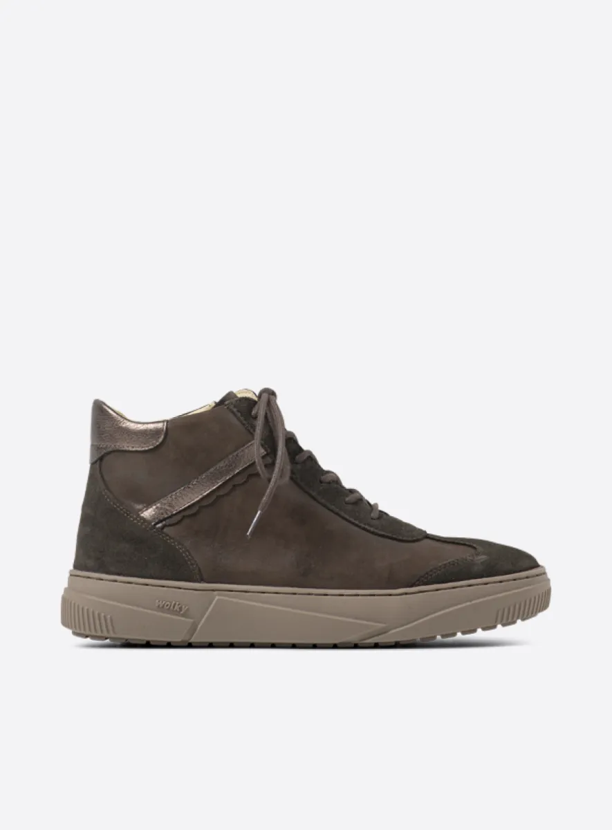 Wolky Sapri - Veloursleder braun Bequeme Sneaker für Damen für damen