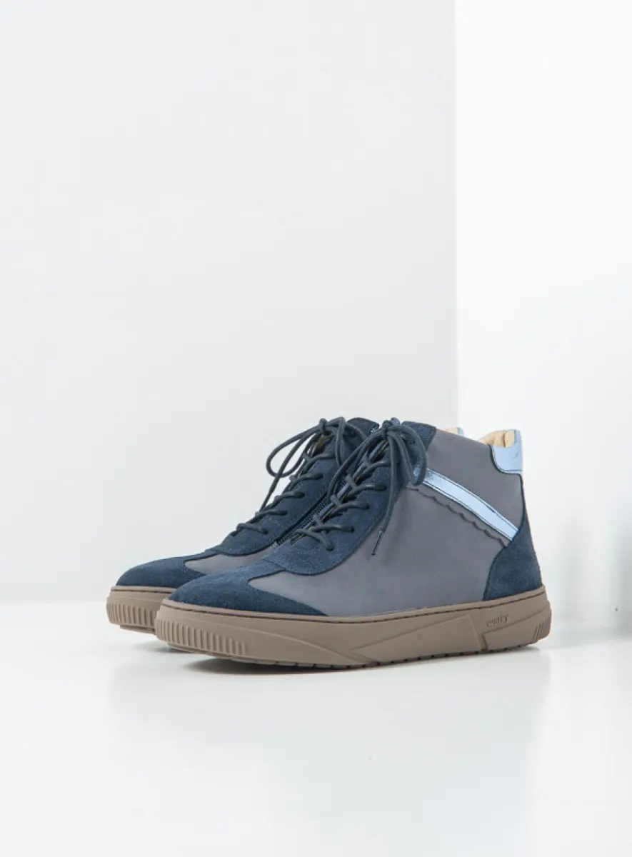 Wolky Sapri - Veloursleder blau Bequeme Sneaker für Damen für damen