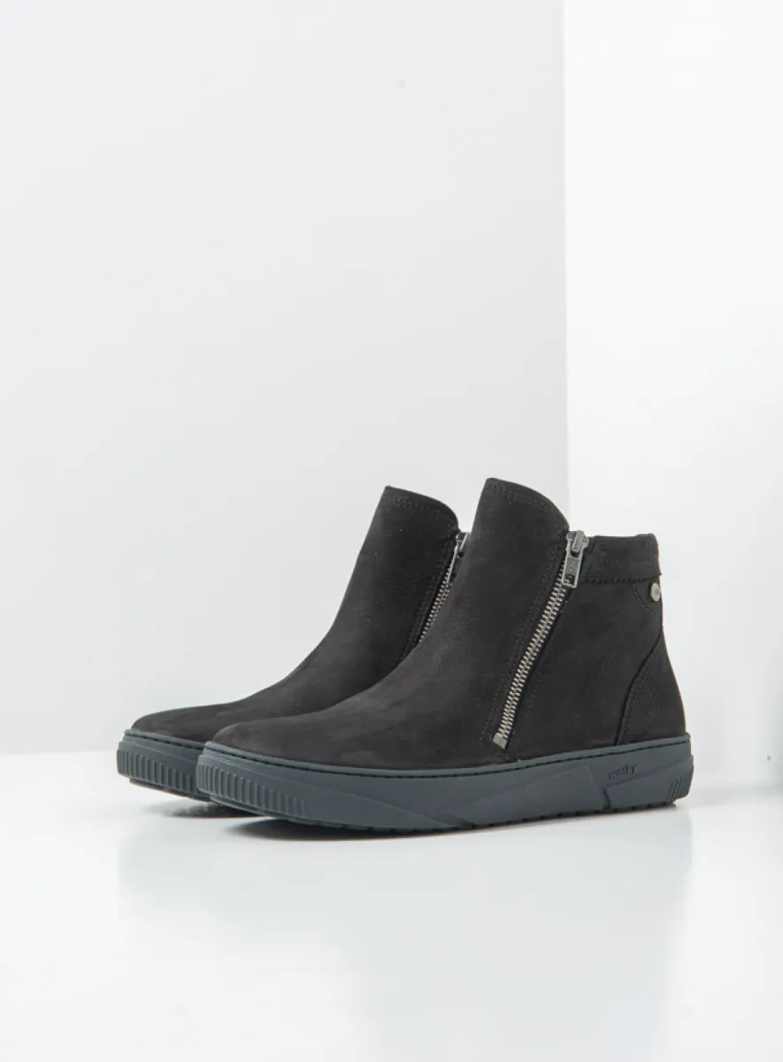 Wolky Centola -Nubukleder schwarz Stiefeletten für damen
