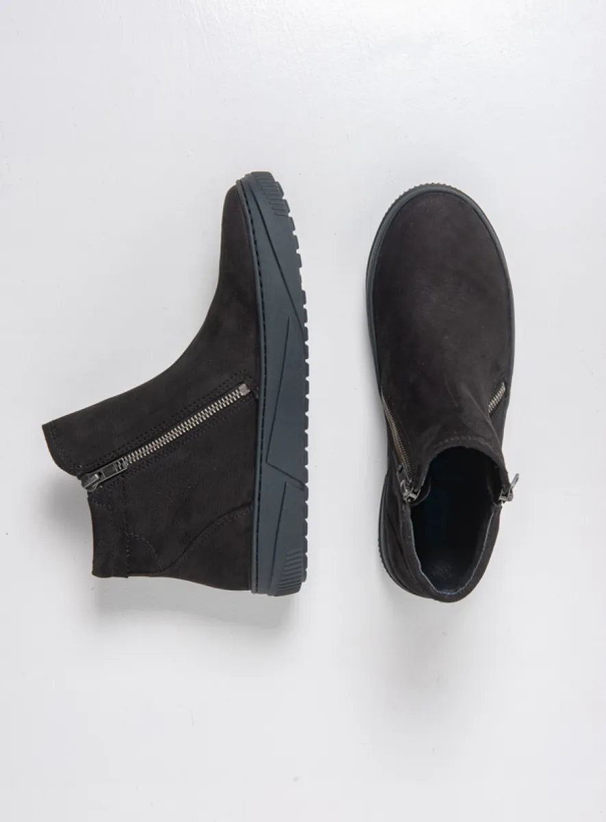 Wolky Stiefeletten 02087 Centola 10000 Nubukleder schwarz
