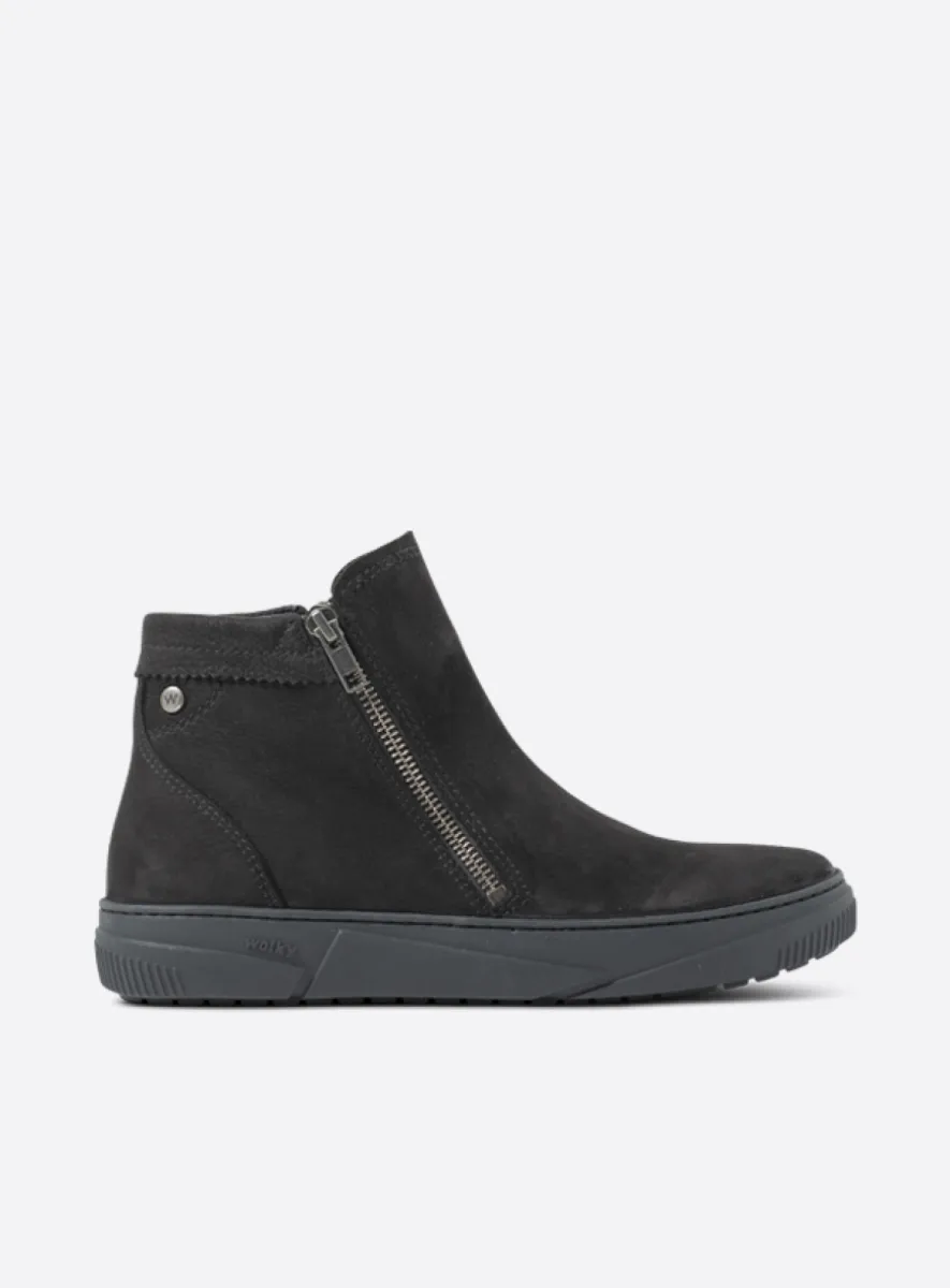 Wolky Centola -Nubukleder schwarz Stiefeletten für damen