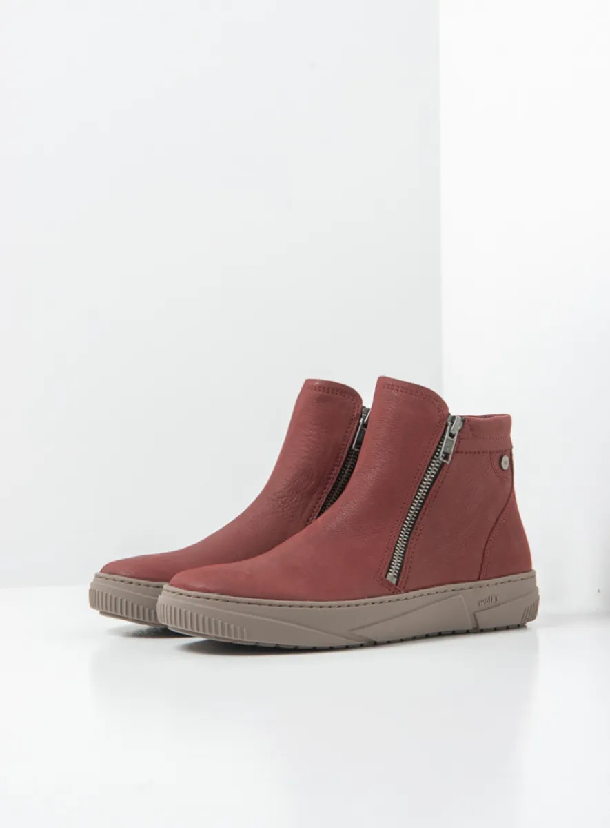 Wolky Centola - Nubukleder bordeauxrot Stiefeletten für damen