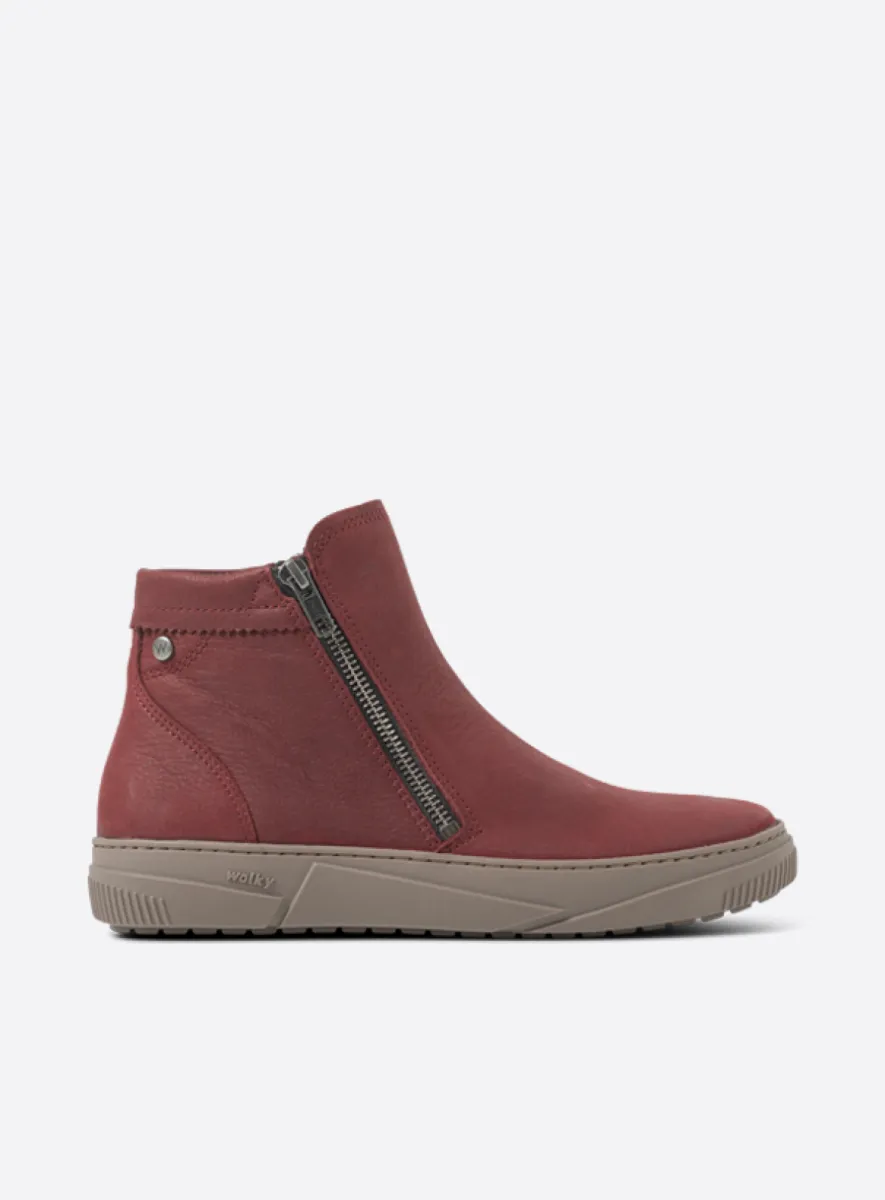 Wolky Centola - Nubukleder bordeauxrot Stiefeletten für damen