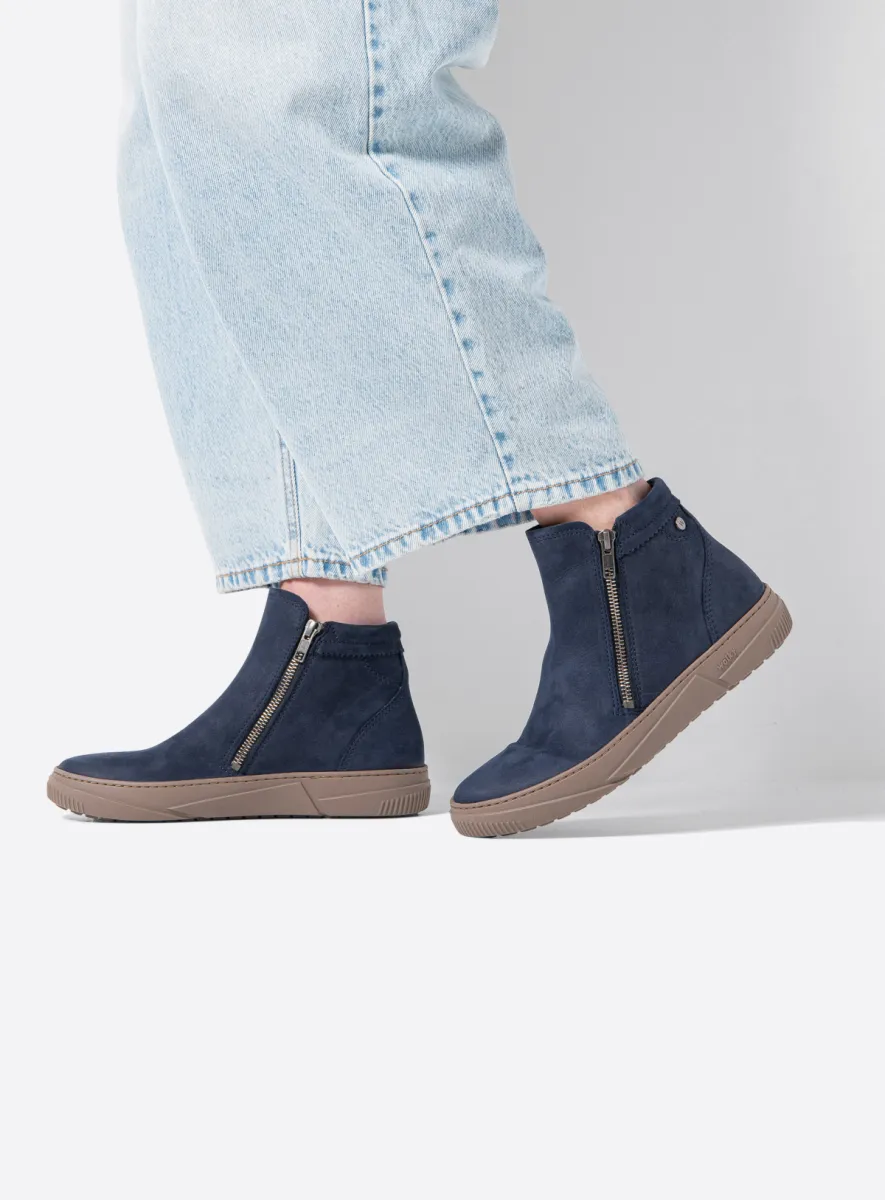 Wolky Stiefeletten 02087 Centola 10800 Nubukleder blau
