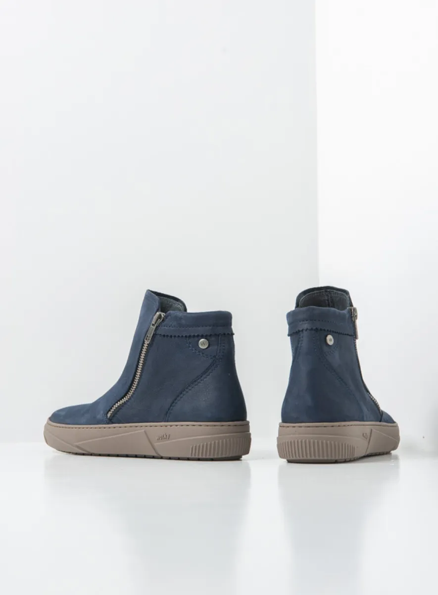 Wolky Stiefeletten 02087 Centola 10800 Nubukleder blau
