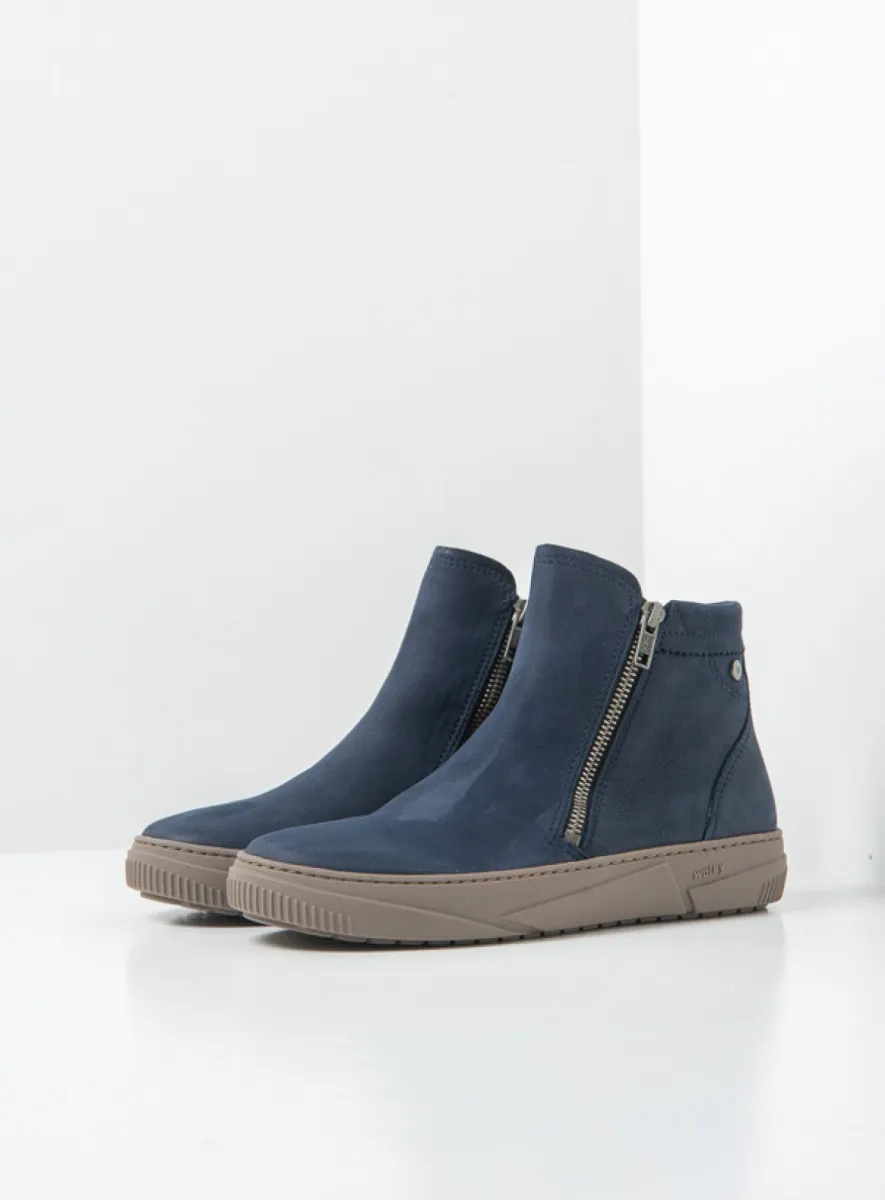 Wolky Centola - Nubukleder blau Stiefeletten für damen