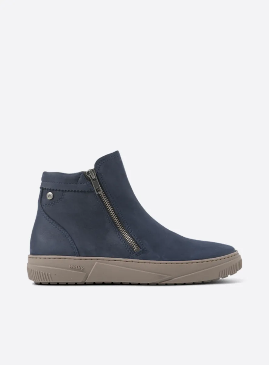 Wolky Centola - Nubukleder blau Stiefeletten für damen