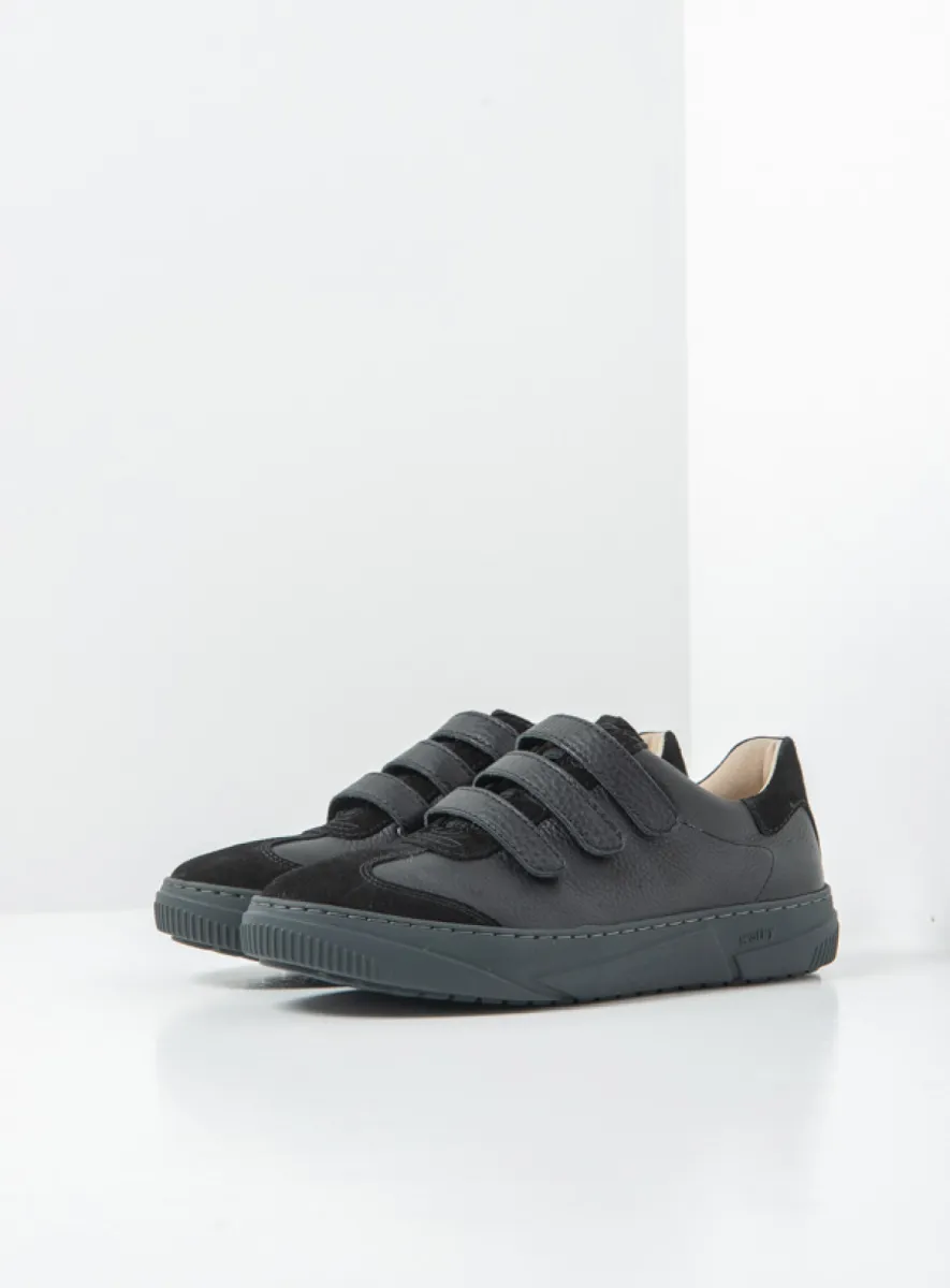 Wolky Valdora - Leder schwarz Riemchenschuhe für damen