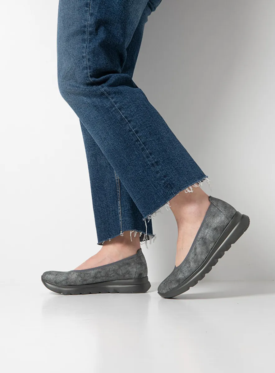 Wolky Ballerinas 02126 Snallerina F2F 83210 Biocare vegan anthrazit