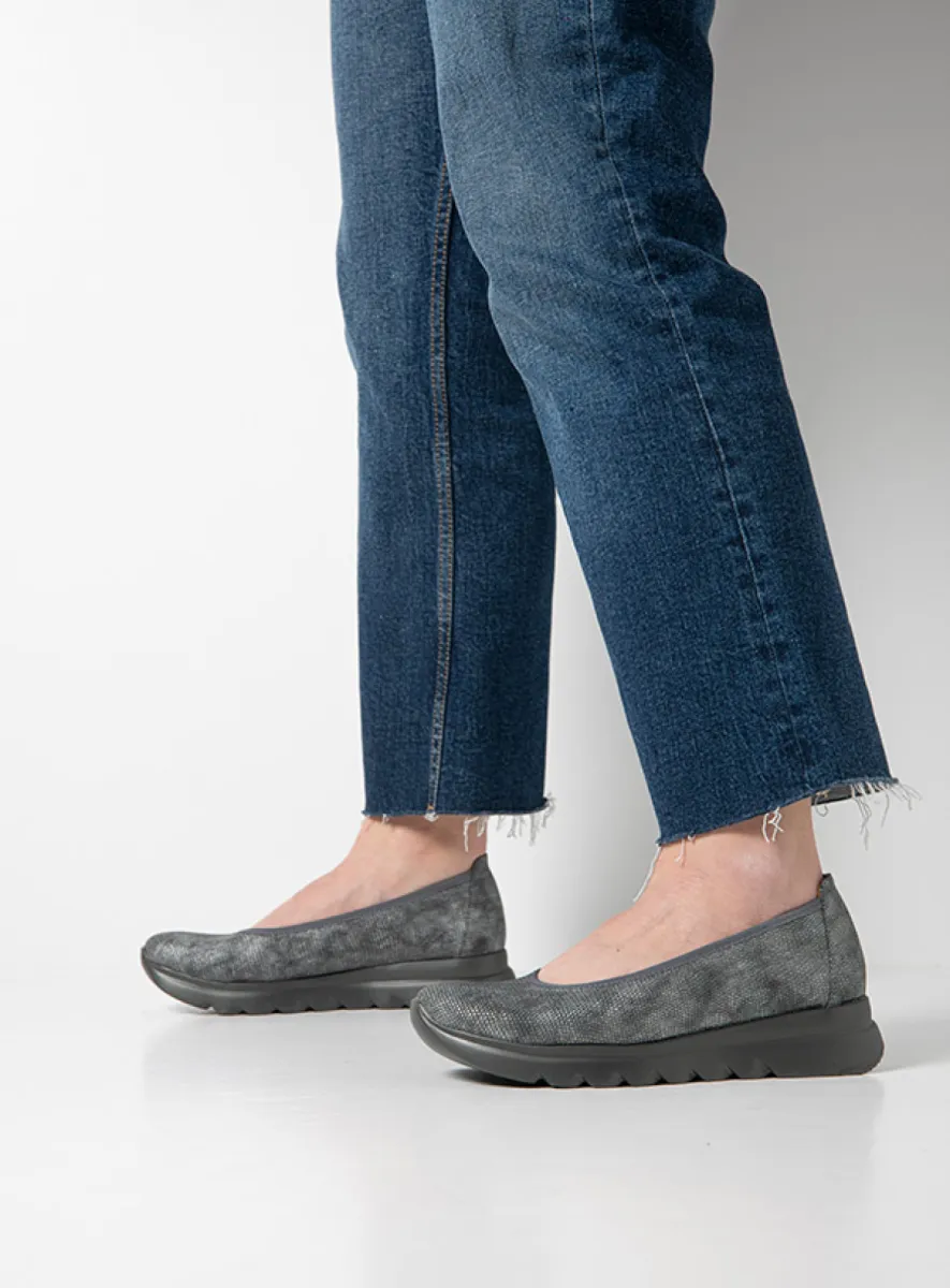 Wolky Ballerinas 02126 Snallerina F2F 83210 Biocare vegan anthrazit