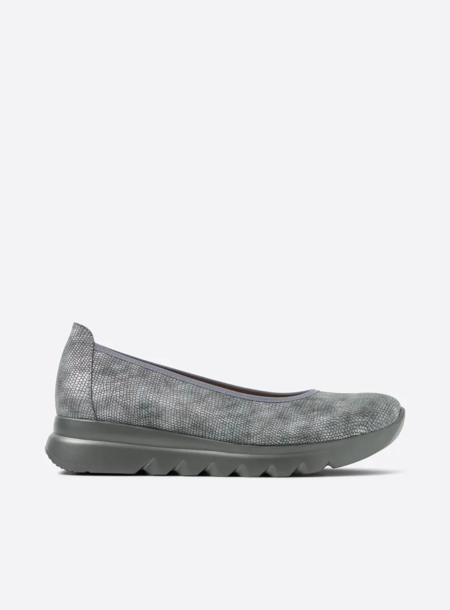 Wolky Snallerina F2F - Biocare vegan anthrazit Atmungsaktive Schuhe für damen