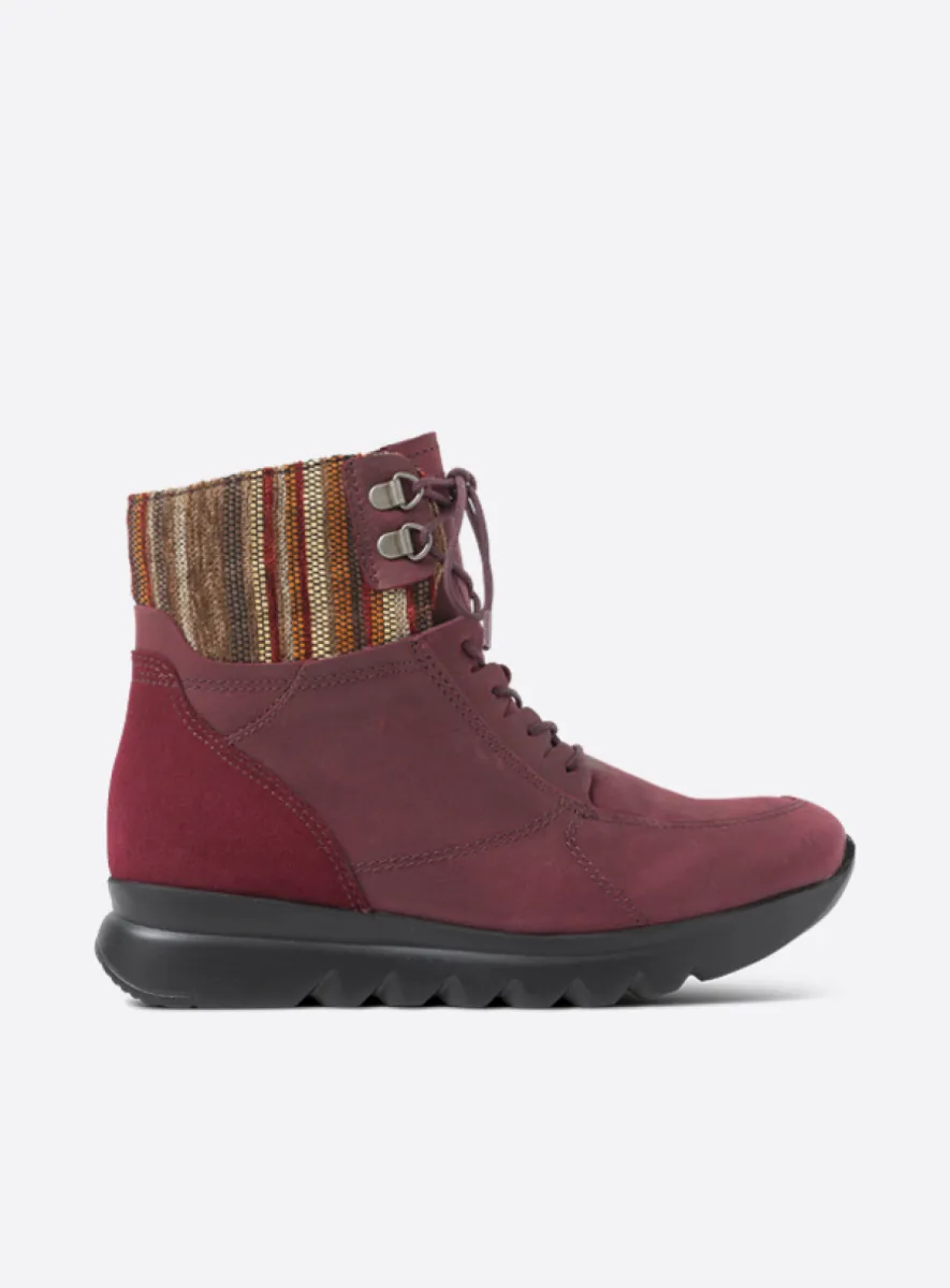 Wolky Grenada HV - Nubukleder bordeauxrot Atmungsaktive Schuhe für damen