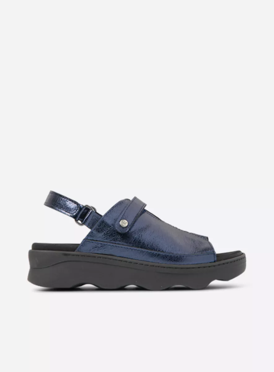 Wolky Sandalen 02353 Laprida S2F 23800 Leder metallic blau