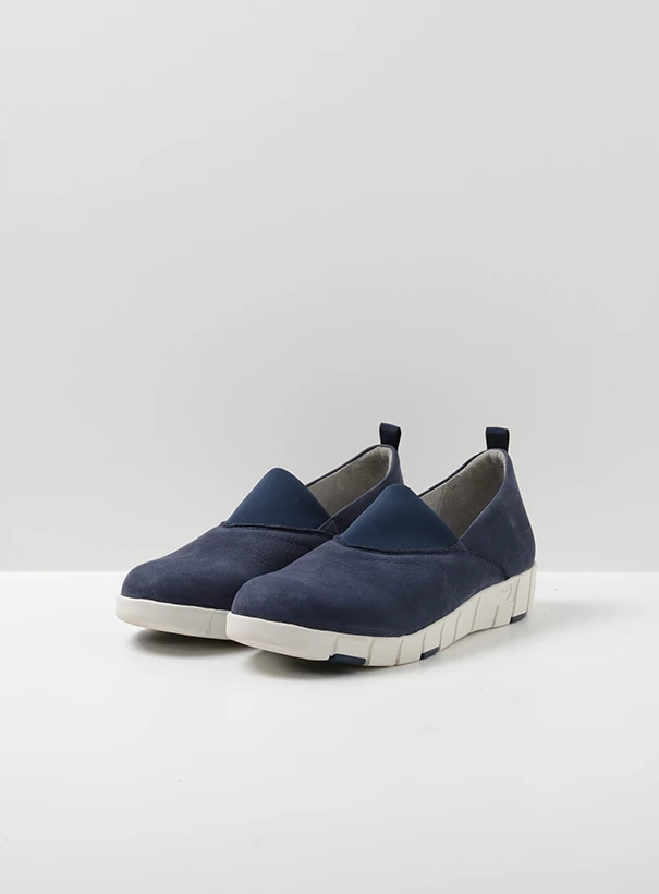 wolky instappers 02451 salinas 13870 blauw nubuck front
