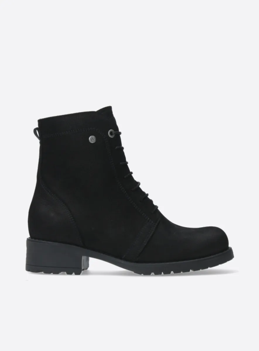 Wolky Schnürstiefeletten 02479 Quinta 10000 Nubukleder schwarz