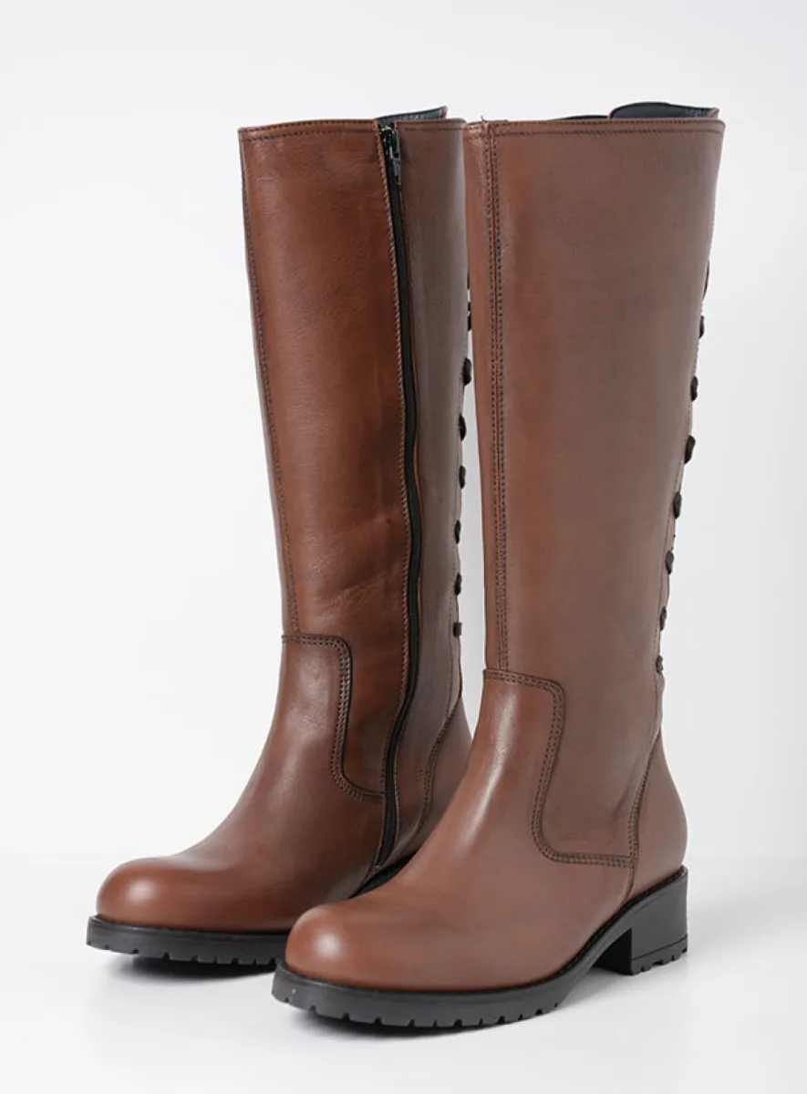 Wolky Stiefel 02480 Lascana 20430 Leder cognac