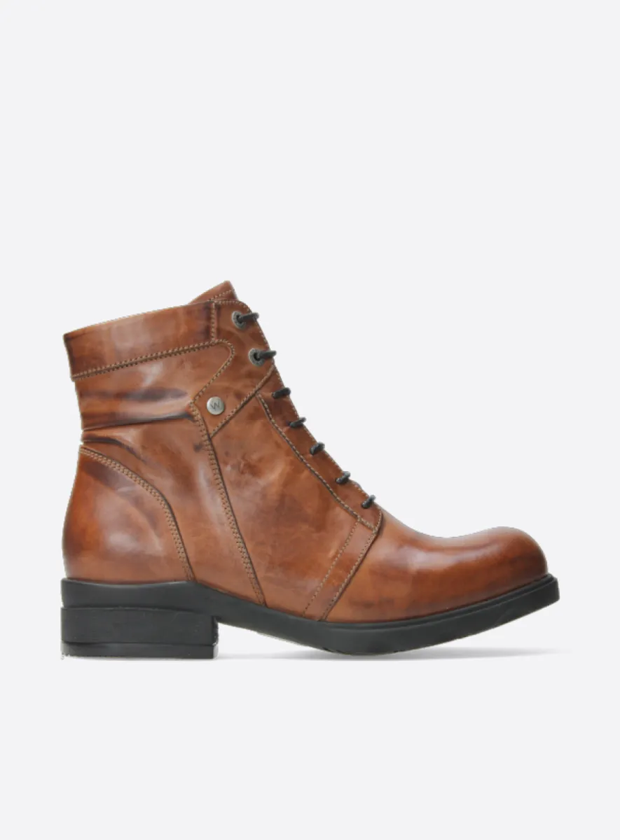 Wolky Center - Leder cognac Stiefel für damen