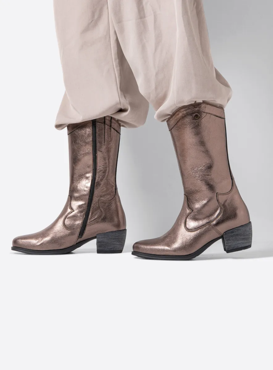 Wolky Cowboystiefel 02885 Caldwell HV 23203 Leder metallic bronze