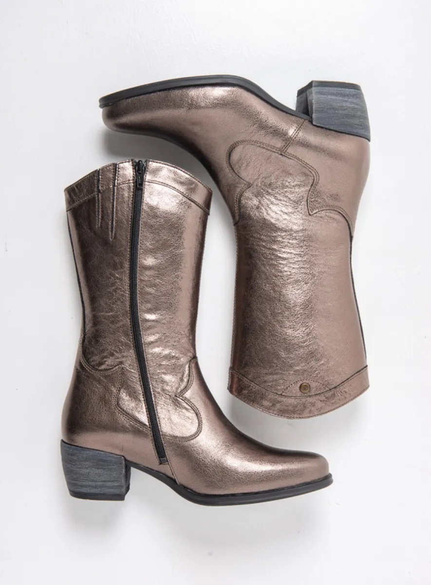Wolky Cowboystiefel 02885 Caldwell HV 23203 Leder metallic bronze