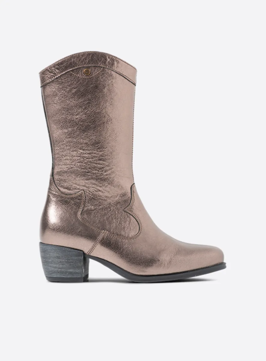 Wolky Caldwell HV - Leder metallic bronze Cowboystiefel für damen