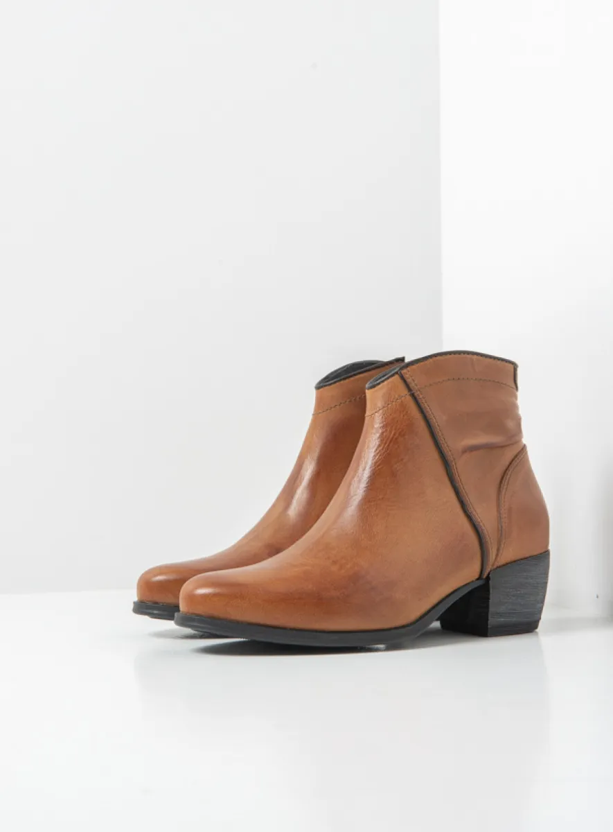 Wolky Montalba HV - Leder cognac Cowboystiefel für damen